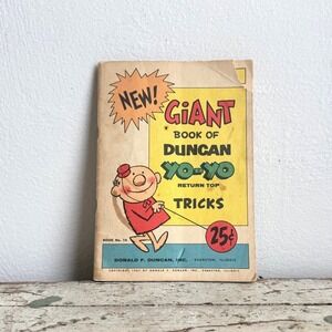 Vintage 1961 Giant Book of Duncan Yo-Yo Return Top Tricks No 16 Illustrated Book